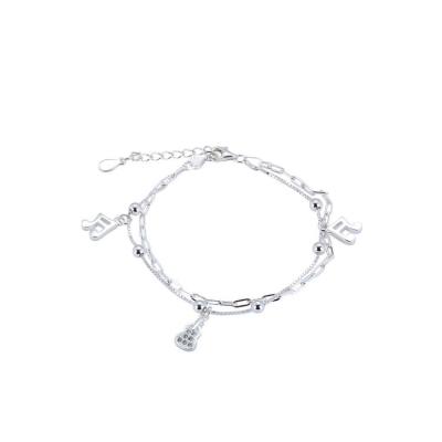 China FASHIONABLE high quality silver anklet chain 925 music charm women personalized musical notes for sale