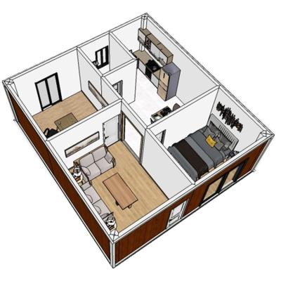 China Modern Living Office Customize 20ft Shipping Container Prefab House for sale