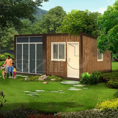 China 20ft Parking Lot Container Homes Steel Frame Prefab+Houses Modular House for sale