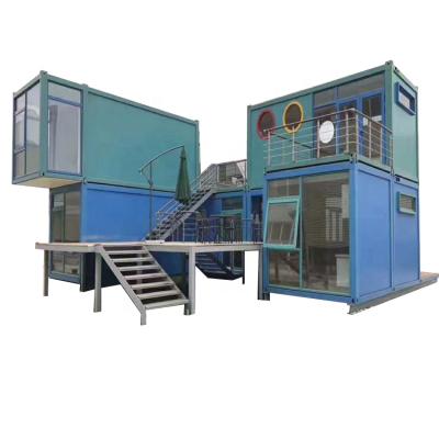 China Parking Lot Flat Pack Container House Two Storey Container Homes Container Hotel for sale