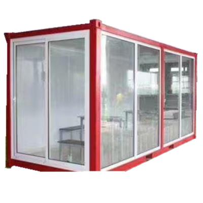 China parking lot houses prefabricadas porcelain green house container house container cafe for sale