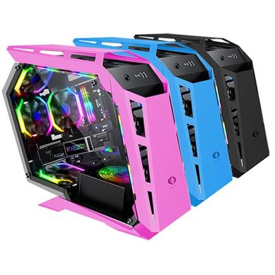 China With Main Window Side Panel Gaming Mechanical Style Computer Case Hot Selling Internet Cafe Computer Case for sale