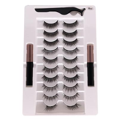 China Reusable Magnetic Eyeliner Lashes Custom Wholesale Private Label 3d Packaging Magnetic Eyelashes for sale