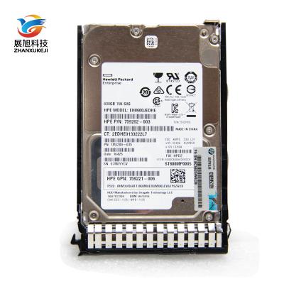 China Original Hot Hdd Hard Drive 759212-B21 Plug 600GB 12G SAS 15K 2.5in SC HDD ENT 759548-001 for sale