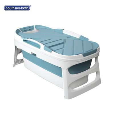 China Freestanding Bathroom Folding And Portable Plastic Bathtub For Baby Or Adult for sale