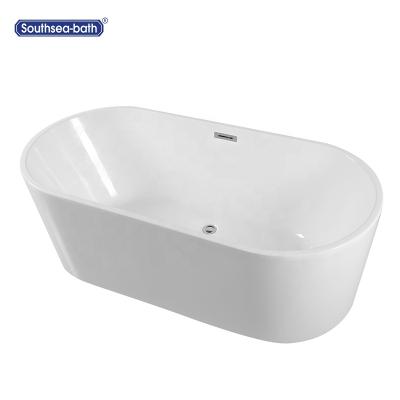 China 1.5M Size Hot Selling Oval Freestanding Modern Luxury Custom Resin Black Acrylic Bathtubs For Adult for sale