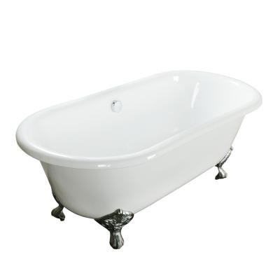 China Cast Iron Enamel Freestanding Bathtub White Enameled Cast Iron Bathtub en venta