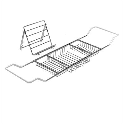 China Morden Widening Tub Shelf For Bathtub Metal Tub Table Tub Shelf Tray for sale