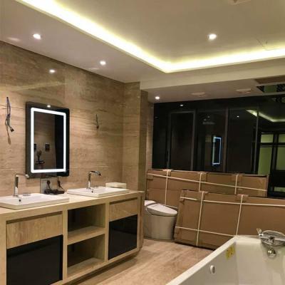 China NEW 2022 hotel bathroom smart mirror touch screen wifi mirror android makeup mirror for sale