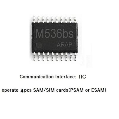 China New Original 100% M536bs  ic chip for R&W sim/sam cards     SAM/SIM card reader    IIC  interface for sale