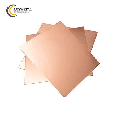 China Electronic Field C11000 C10200 C17200 Copper Plate Copper Sheet Supplier Price for sale