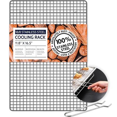 China Disposable 18/8 Stainless Steel Wire Racks, Oven and Dishwasher Safe, Nonstick Cooling Racks Baking Racks for sale