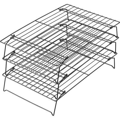 China Disposable 3-Tier Stainless Steel Oven Safe Grid Wire Racks for Cookies, Cake and More, Nonstick Cooling Racks Baking Racks for sale