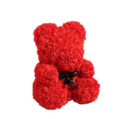 China Real Touch Quality Flower Chinese Rose Immortal Bear Flower Silk Wholesale Bouquets for sale