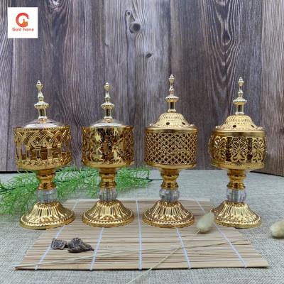 China High Quality Gold Charcoal Censer Middle Eastern Church Metal Arabic Censer For Ramadan for sale