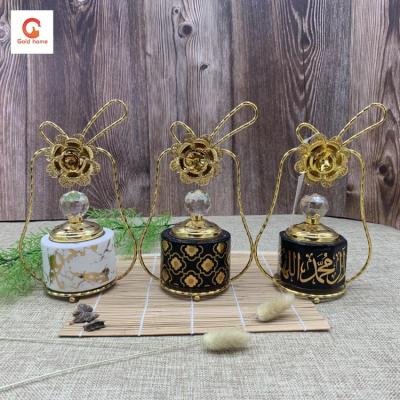 China Middle East Censer Modern Middle Eastern Style Colorful Ceramic Censer For Restaurant for sale