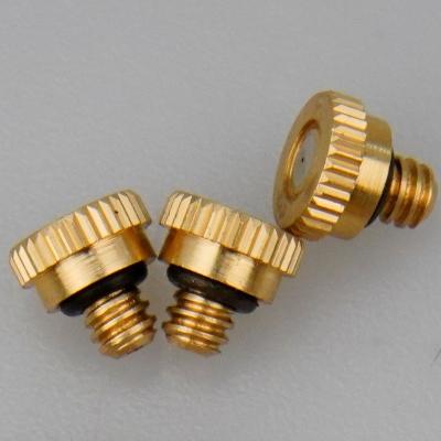 China Advertising Company 0.3mm Minitype Fog Brass Plating Aeroponic Fog Nozzles for sale