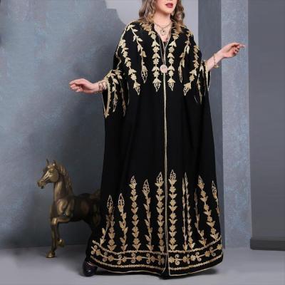 China Modest Muslimah Styling Abaya Women Robe Coat Phnom Penh Islamic Clothing Phnom Penh Embroidery Long Sleeve Islamic Clothing for sale