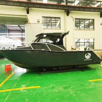 China Party/Fishing Stable Aluminum Speed ​​Boat Design 25ft 7.5m Profisher Yacht Luxury Sport Fishing Boat For Sale for sale