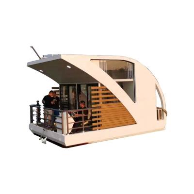 China Gospel 5.6m 18ft Aluminum Aluminum Pontoon Houseboat For Party And Leisure for sale