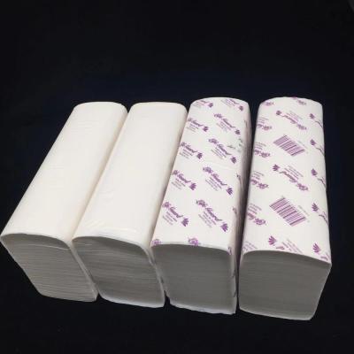 China Premium Commercial Disposable Absorbent Blank N-fold Hand White Paper Towel for sale