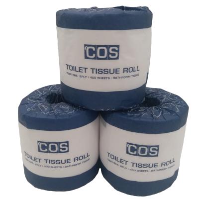 China Comfortable / Soft Flushable 400 Sheets Luxury Wholesale Toilet Paper Tissue Roll for sale