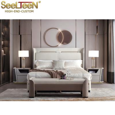 China Hotel Modern Minimalist Wooden Bedroom Frame Style Bedroom Furniture Luxury Set for sale