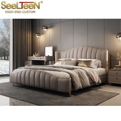 China Latest Modern Bedroom Furniture Designs King Size Bed for sale