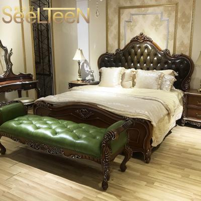 China EUROPEAN Hot Sale Custom Hotel Service Apartment Wooden Carved Bedroom Furniture for sale