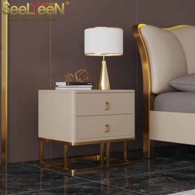 China Modern Design 4 Leg Modern Metal Bedroom Furniture Night Stand for sale