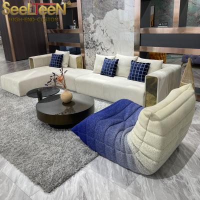 China Modern Luxury Wood Design Living Room Lounge Royal Velvet Sofa Set 7seater Furniture for sale