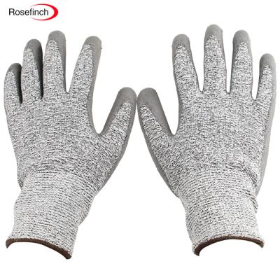 China Construction High Quality Working Safety Cut Resistant PU Coated Gloves EN388 Anti Slip Gloves For Automotive Manufacturing, Paper Industry for sale