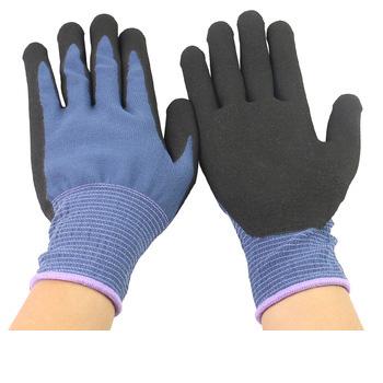 China Comfortable Touch Screen Sandy Nitrile Coated Working Gloves New Technology Text Anti-cut labor en388 sweatproof glove oilfield touch screen for sale