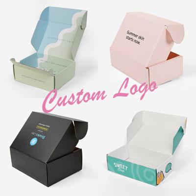 China Recyclable Wholesale Wigs Packaging Corrugated Cardboard Mailing Box Colorful Custom Logo Carton Paper Packing Box for sale