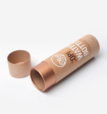 China Recyclable Custom Rigid Cardboard Rolled Edge Cosmetic Bottles Packaging Tube Round Cylinder Gift Box for sale