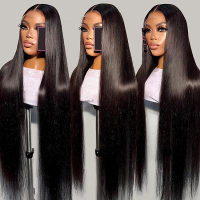 China Body Wave Wholesale Raw Indian Virgin Natural 180% Density Human Hair Hd Full Lace Frontal Wig Transparent Lace Front Human Hair Wigs for sale