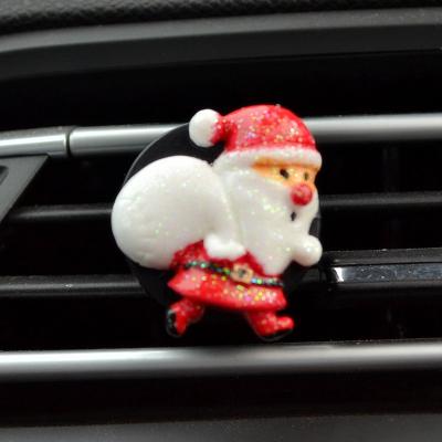 China 2021 New 3D Cartoon Christmas Decorations Plastic Decorations For Cars For Driving With Decorate Car Cool Air for sale