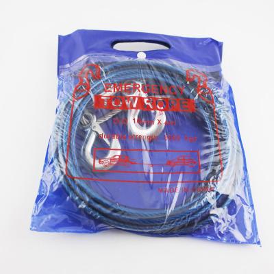 China Tow Strap With Hooks Car Vehicle Recovery Rope Heavy Duty Capacity Tow Rope For Car Truck ATV SUV 35*35*1.5CM for sale