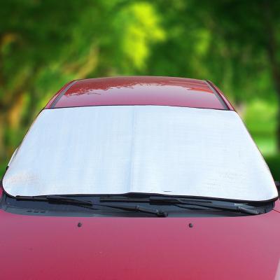 China Basic Shade Free Design Car Windshield With Storage Pocket | Car Sun Shade for UV Rays Car Interior Accessories for Heat for sale