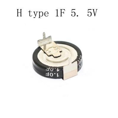 China New original standard 1F 5.5V farad capacitor double layer H type capacitor for sale