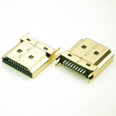 China audio & Video Type Male Connector Plugs HD-AM-1902 USB Accessories Straight PCB 19 Pin Gold Plated Splint Male Connector HDMI-compatible for sale