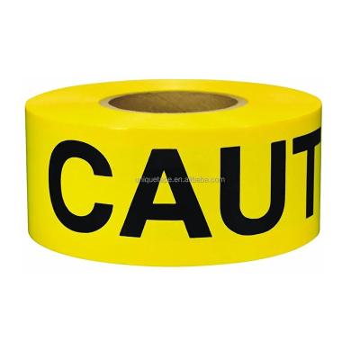 China Warning Dangerous Earth Areas 3 & Underground Yellow Bold Black Text Danger X 1000 Feet Premium Yellow Caution Tape for sale