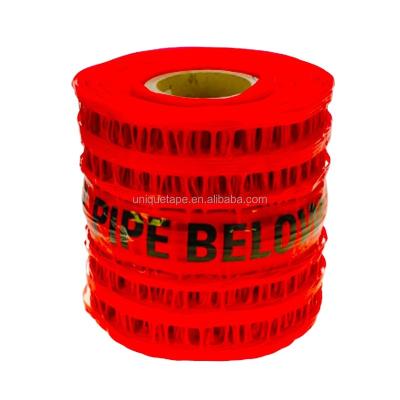 China Underground Utilities Sign Electrical Cable Below Pipe Wrapping Underground Pipe Mesh Underground Tape Detectable Underground Warning Tape for sale