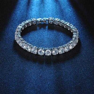 China 2022 fashion luxury silver plated Zircon Crystal CLASSIC simple temperament faux stone bracelet for sale