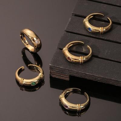 China 2021 Fashion Fresh Stage Fashion Naked Open Ring Simple Creative Micro Inlaid Women's Jewelry Ring for sale