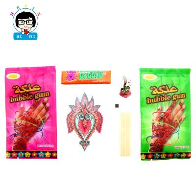 China Factory direct wholesale various color small fruity flavor bubble gum gift hand tattoo stickers stick BG-0026 for sale