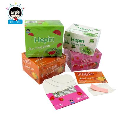 China 5pcs Fruit Flavor Chewing Gum Customized Logo Piece for sale