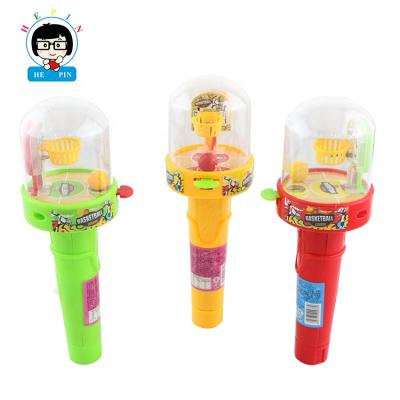 China Cartoon Toys HEPIN FOOD Making Lightweight Basketball League Sticks Shape Cartoon Jumping Candy Soft Toys for sale