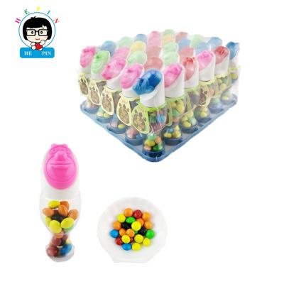 China Hepin Natural Manufacture High Quality Mixed-color Sweet Chocolate Flavor Press Toys Candy for sale