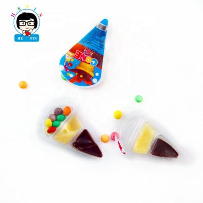 China New Product Sweet Chocolate Jam Flavor Cone Shape Beans Cup Multicolor Candy For Kid BALL for sale